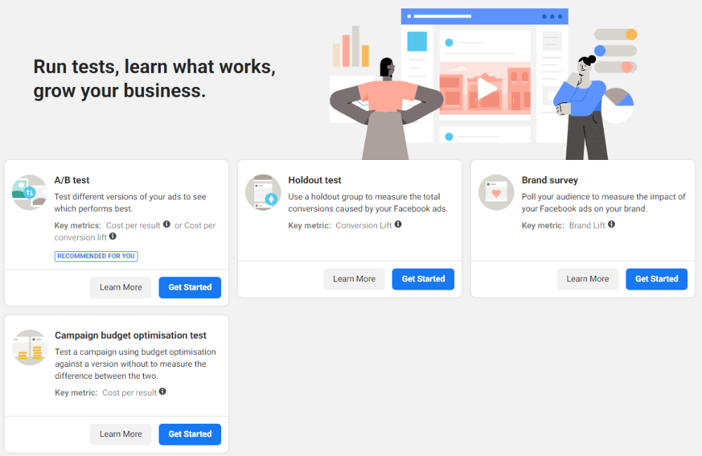Mục đích khi tạo chiến dịch thử nghiệm quảng cáo Facebook