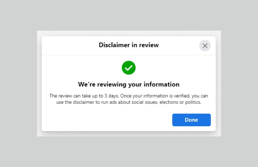 5 bước để Facebook cấp quyền cho chiến dịch quảng cáo chính trị