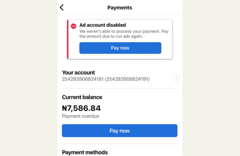 Tài khoản trả trước vs tài khoản trả sau trên Facebook