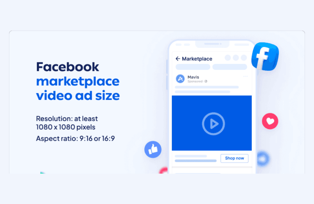 Yêu cầu về kích thước video quảng cáo trên Facebook: Tỷ lệ khung hình cho từng vị trí