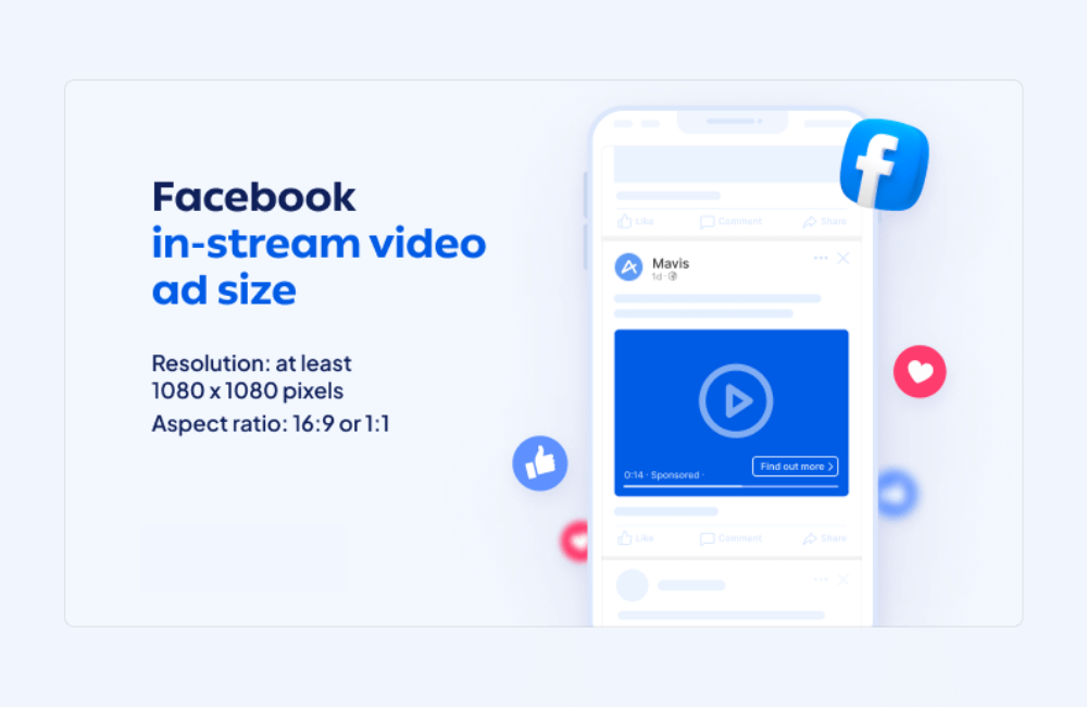 Yêu cầu về kích thước video quảng cáo trên Facebook: Tỷ lệ khung hình cho từng vị trí