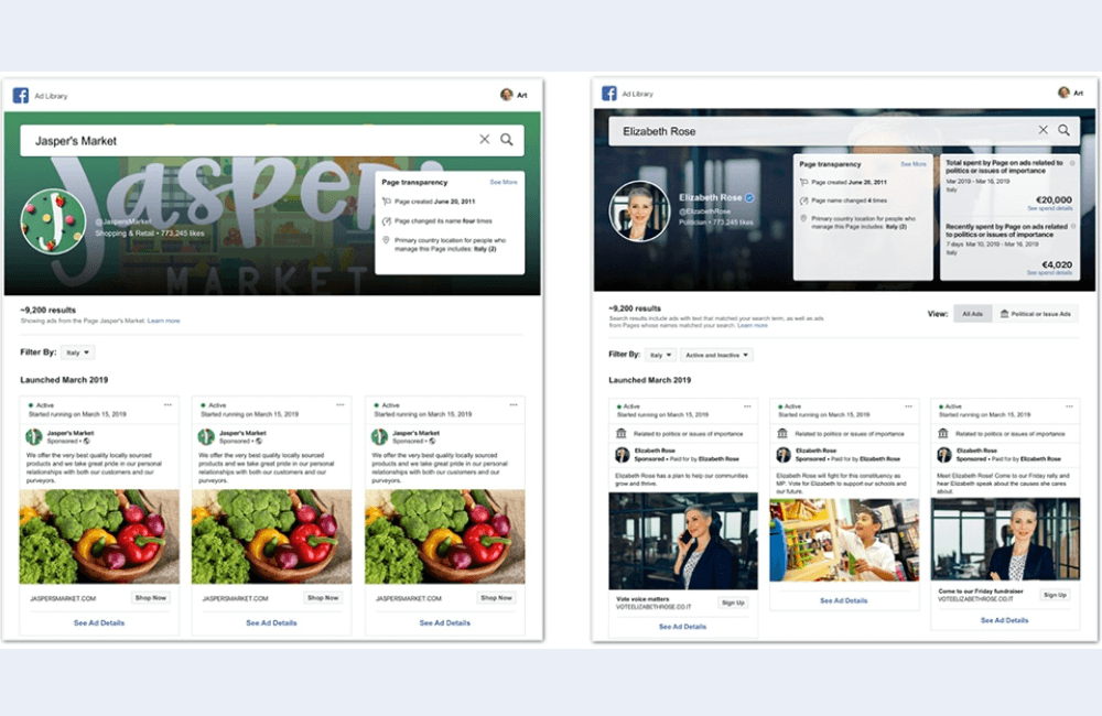Mẹo nâng cao: Tìm quảng cáo bị whitelist ẩn khỏi trang thương hiệu trên Ad Library 
