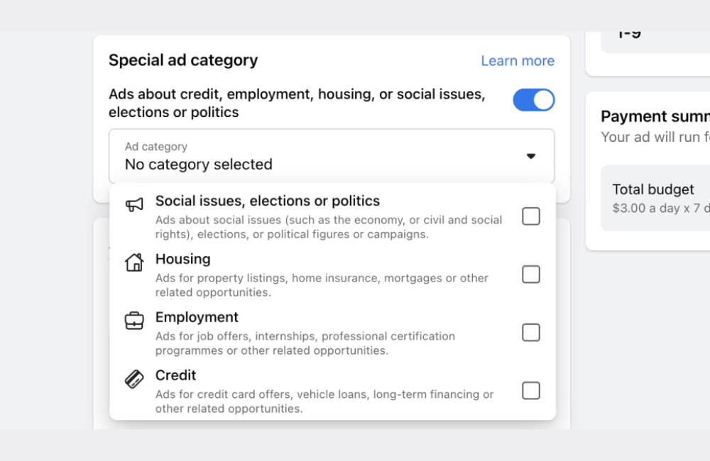 4 loại danh mục quảng cáo đặc biệt trên Facebook 2026